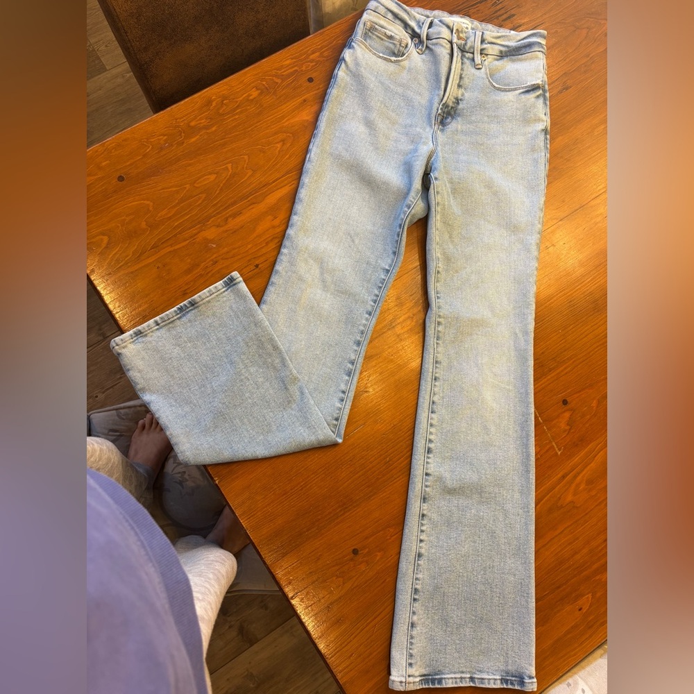 Good American Light Blue Flare Jeans